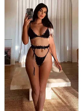 Merry See Erotik Sütyen Külot Jartiyer Takım Siyah Merry See MS2660 - Alternatif Görünüm