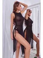 Merry See Transparan Fantezi Gecelik MS2206-Siyah Siyah