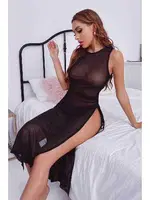 Merry See Transparan Fantezi Gecelik MS2206-Siyah Siyah detay görünüm