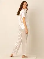 Miorre Bayan Saten Pijama Takımı Ekru farklı açı