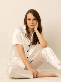 Miorre Miorre Bayan Saten Pijama Takımı