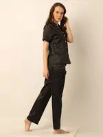 Miorre Bayan Saten Pijama Takımı DARK MOR görsel 10