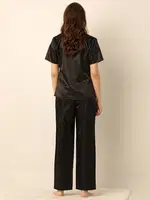 Miorre Bayan Saten Pijama Takımı DARK MOR görsel 11