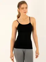 Miorre Seamless Dikişsiz İnce Askılı Kadın Atlet Siyah farklı açı