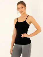 Miorre Seamless Dikişsiz İnce Askılı Kadın Atlet Siyah görsel 4