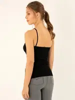 Miorre Seamless Dikişsiz İnce Askılı Kadın Atlet Siyah görsel 5