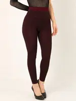 Miorre Dikişsiz Bordo Tayt Bordo görsel 6