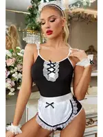 Kadın Fantezi Fransız Hizmetçi Kostümü Mite Love 3001231 Siyah