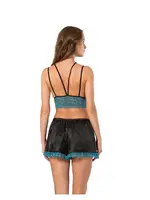 Dantelli Fırfırlı Fantazi Şort Takım Moongirl 046 Görsel detay görünüm