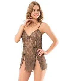 Moongirl Çift Yırtmaç Erotik Gecelik Takım Moongirl 1022