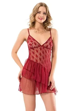Moongirl Dantelli Tüllü Mini Fantazi Gecelik Moongirl 1025