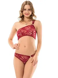 Moongirl Dantelli Tek Askılı Sütyen Takım Moongirl 1043