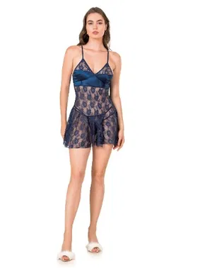 Moongirl Göğüs Kısmı Saten Fantazi Gecelik Moongirl 281