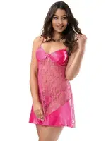 Saten Detaylı Fantazi Gecelik Moongirl 8020