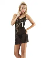 Transparan Dantelli Fantazi Gecelik Moongirl 8033 Siyah