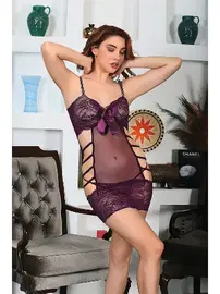 Sistina Mor Dantel Gecelik Sistina 692