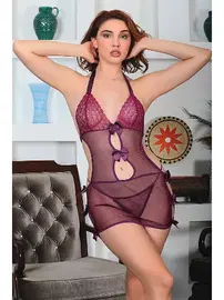 Sistina Mor Dantel Gecelik Sistina 697