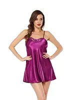 Mor Saten Gecelik Sistina M-265 Mor görsel 4