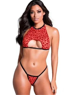 NightLight Night Light Leopar Desenli Seksi Sütyen Takım 3323