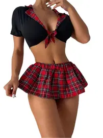 NightLight Nightlight Fantazi Göğüs Kısmı Fiyonklu Mini Kostüm 3139