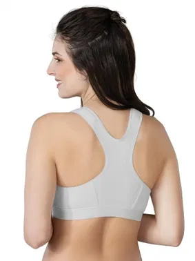 Emay Önden Fermuarlı Sporcu Penye Sütyen Emay 184 - Alternatif Görünüm