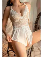 Özel Bölgesi Açık Dantel Detaylı Fantezi Body NightLight 3390 görsel 6