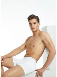 Black Spade Pamuk Erkek Elastan Boxer Tender Cotton Beyaz BlackSpade 9233 