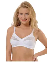 Pamuklu Dantelli Toparlayıcı Sütyen Rahat Doku Hmd 6080 Beyaz