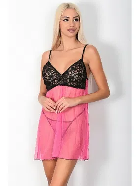 Phevos Pembe Seksi Gecelik Takımı Phevos 011-003624