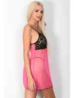 Pembe Seksi Gecelik Takımı Phevos 011-003624 Pembe görsel 7