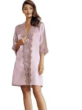 Perin Perin 8050 Çeyizlik 6'lı Saten Gecelik Sabahlık Takım