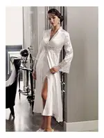 Perin Kadın 6 Parça Saten Güpürlü Siyah Gelin Çeyiz Seti 9200 Ekru görsel 7