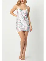 Phevos Desenli Sırt Dekolteli Gecelik 012-002209 Desenli