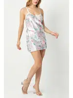 Phevos Desenli Sırt Dekolteli Gecelik 012-002209 Desenli detay görünüm