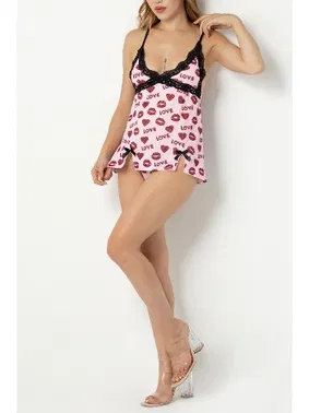 Phevos Phevos Göğüs Dekolteli Mini Gecelik 012-002223