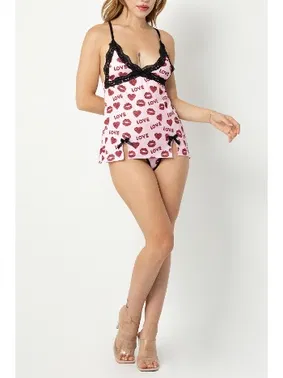 Phevos Phevos Göğüs Dekolteli Mini Gecelik 012-002223 - Alternatif Görünüm