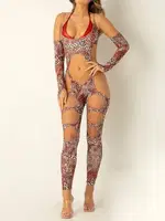 Phevos Şerit Detaylı Fantezi Kostüm Leopar