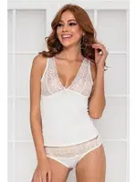 Pierre Cardin 390 Kaşkorse Dantelli Takım Ekru detay görünüm