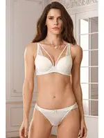 Pierre Cardin 4720 Balenli Dantelli Soft Pushup Sütyen Takım Ekru farklı açı