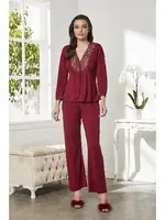 Pierre Cardin 5045 Penye Altılı Çeyiz Seti Bordo görsel 6