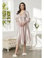 Pierre Cardin 6620 Saten Altılı Çeyiz Seti Pudra detay görünüm