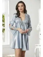 Pierre Cardin 6625 Saten Altılı Çeyiz Seti Mavi görsel 5