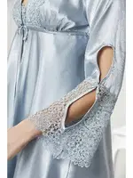 Pierre Cardin 6625 Saten Altılı Çeyiz Seti Mavi görsel 7