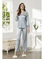 Pierre Cardin 6625 Saten Altılı Çeyiz Seti Mavi görsel 8