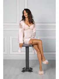 Pierre Cardin Pierre Cardin Inci 6'lı Çeyiz Saten Gecelik Seti 6955