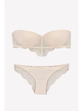 Pierre Cardin Pierre Cardin Kadın Balenli Straplez Ekstra Destekli Sütyen Takım 4723