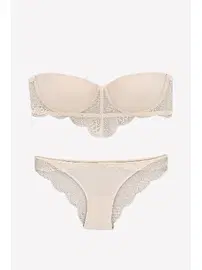 Pierre Cardin Pierre Cardin Kadın Balenli Straplez Ekstra Destekli Sütyen Takım 4723