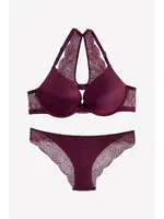 Pierre Cardin Kadın Pembe 4721 Balenli Desteksiz Sütyen Takım Mürdüm farklı açı