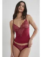 Pierre Cardin Kaşkorse Pamuklu Babydoll Çeyizlik Atlet Külot Takım 345 Bordo farklı açı