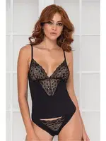 Pierre Cardin Kaşkorse Pamuklu Babydoll Çeyizlik Atlet Külot Takım 345 Siyah görsel 5